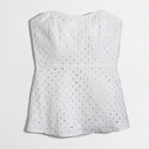 J.Crew Factory Strapless Peplum Top